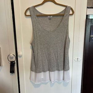 Old Navy Gray and White Tank Top